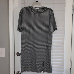 rag & bone Black and White Striped Midi Dress